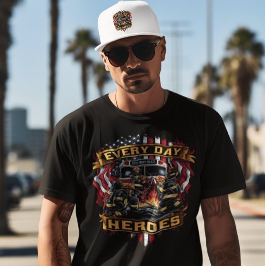 T-shirt Pompiers combattant la lame