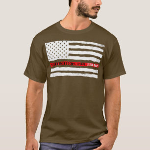 T-shirt Pompiers de la fine ligne rouge pour TRUMP