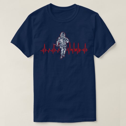 T-shirt Pompiers ECG pulsation passion (Design devant)