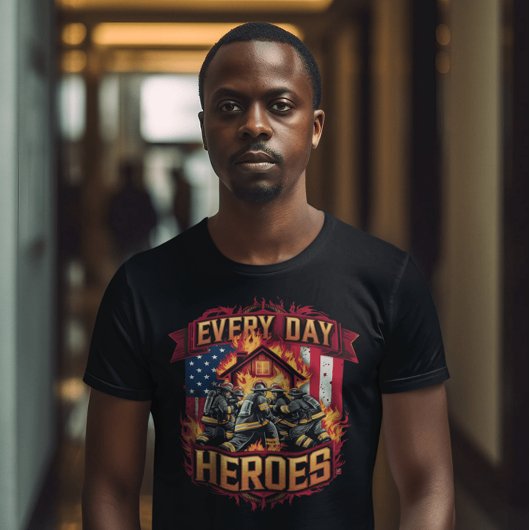 T-shirt Pompiers qui combattent la lame