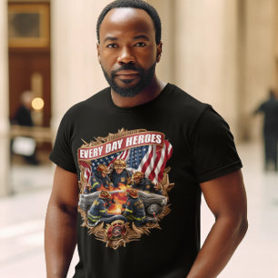 T-shirt Pompiers qui combattent la lame