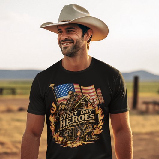 T-shirt Pompiers qui combattent la lame