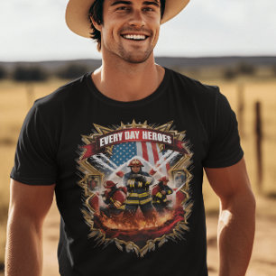 T-shirt Pompiers qui combattent la lame