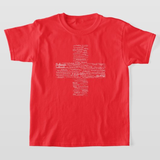 T-shirt Pompiers Suisse - nuage de mots (Poser)