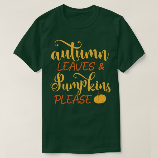 T-shirt Pompon Autumn Leaves (Design devant)