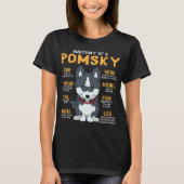 T-shirt Pomsky Anatomy Funny Dog Maman (Devant)