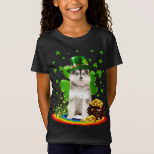 T-Shirt Pomsky Jour de la Saint Patrick Lover Irish Shamro