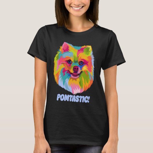 T-shirt Pomtastic  Pomeranian Humor Pom Pom Animal Pun (Devant)