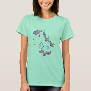 T-shirt Poney précieux d'arc-en-ciel