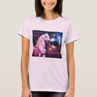 T-shirt Poney Rose dans un Club