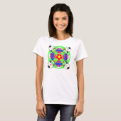 T-shirt Pongal Pot et Vache Kolam (Devant entier)