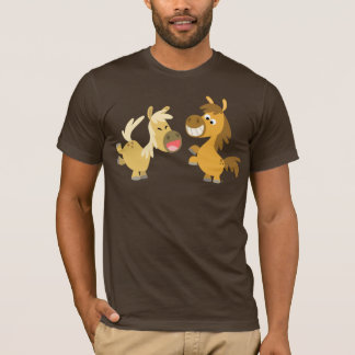 T-shirt Ponies de dessin animé joyeux