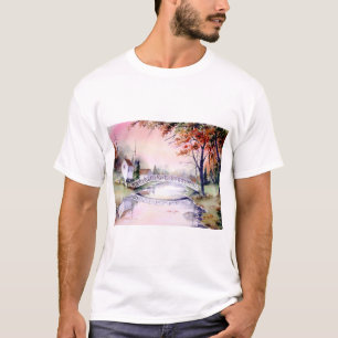 T-shirt Pont Arché Nouvelle-Angleterre aquarelle peinture