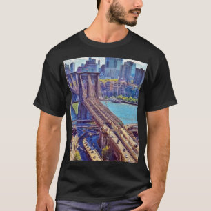 T-shirt Pont de Brooklyn New York City Skyline décoration