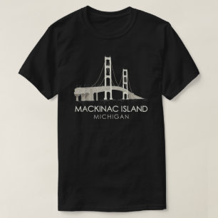 T-shirt Pont de l'île Mackinac Michigan Grands Lacs Huron