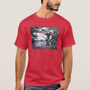 T-shirt Pont de lune et étang en hiver Seattle, Washingt