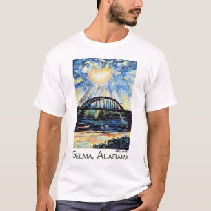T-shirt Pont d'Edmund Pettus, Selma Alabama, rayon de