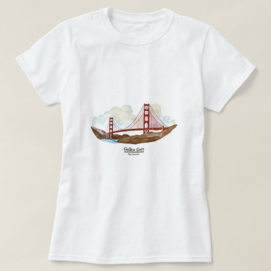 T-shirt Pont du Golden Gate de San Francisco (Design devant)