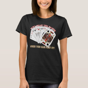T-shirt Pont jouant aux joueurs de jeu de cartes Sarcastiq