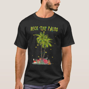 T-shirt Pont Les Palmiers Hawaiian Christmas Palm Tree Lig