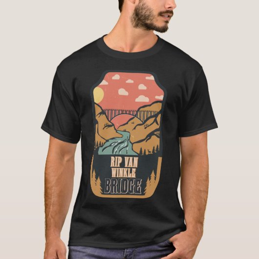 T-shirt Pont Rip Van Winkle - Design rétro   (Devant)