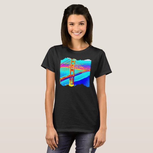 T-shirt Pont San Francisco Gate Vaporwave Wanderlust Ret (Devant entier)