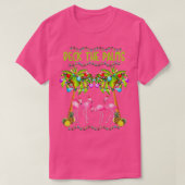 T-shirt Pont the Palms Merry Flamingo Christmas tee funny (Design devant)
