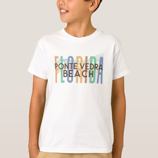 T-shirt Ponte Vedra Beach Floride (Vagues de sable) (Devant)