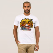 T-shirt Pontiac le Mans - crâne de bannière de burn-out - (Devant entier)