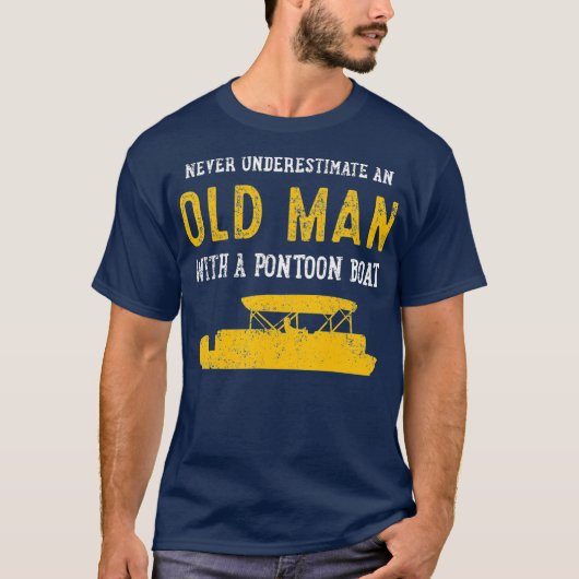 T-shirt Pontoon Boat Boating (Devant)