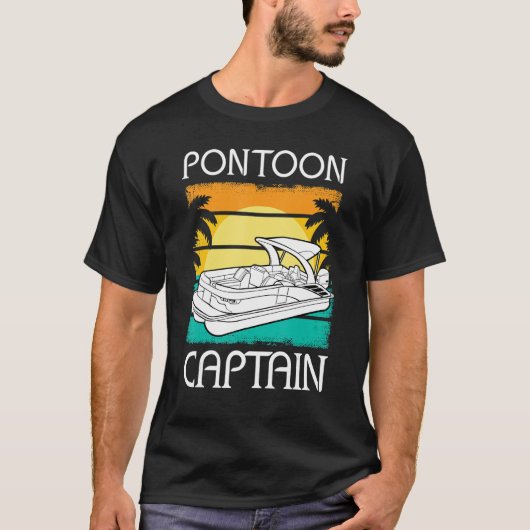 T-shirt Pontoon Boat Captain Motorboating Pontooning Boati (Devant)