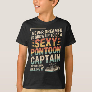 T-shirt Pontoon capitaine drôle hommes femmes Pontoon cool