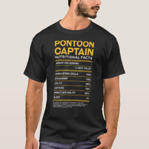 T-shirt Pontoon Capitaine Valeur nutritive Pontoon Bateau