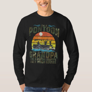 T-shirt Pontoon Grand-père Capitaine Fête des pères de bat