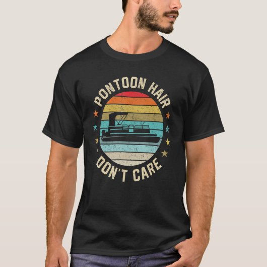 T-shirt Pontoon Hair ne s'en fiche pas Bateau Pontoon Capi (Devant)