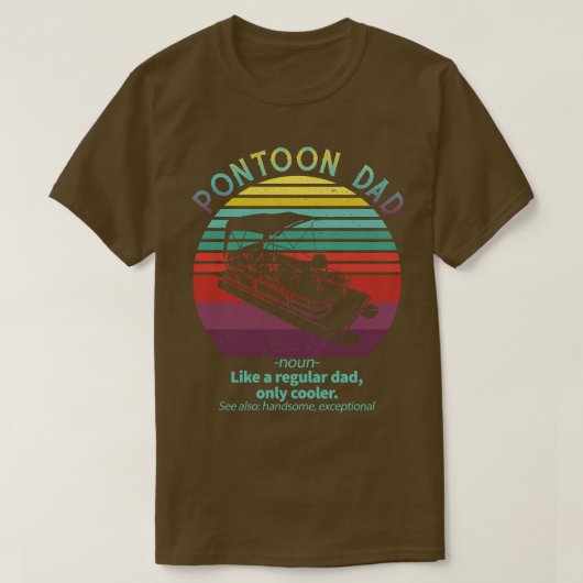 T-shirt Pontoon Papa Bateau Capitaine Funny Fête des pères (Design devant)