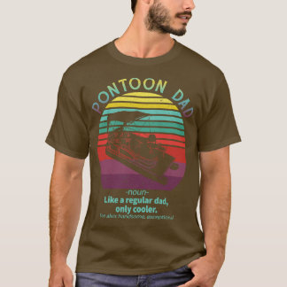T-shirt Pontoon Papa Bateau Capitaine Funny Fête des pères