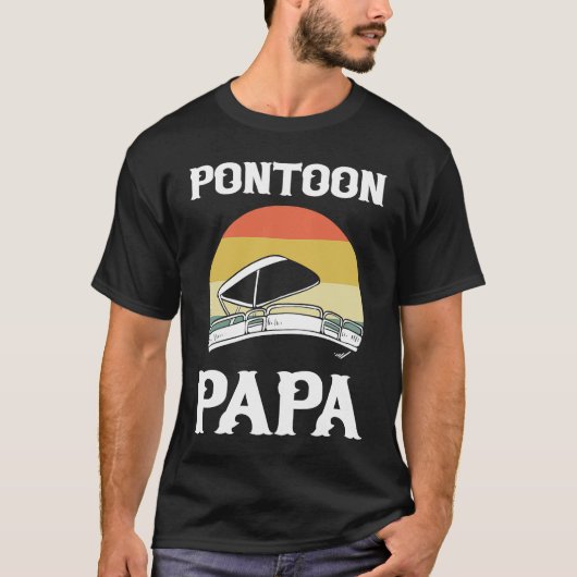 T-shirt Pontoon Papa Pontoon Boating Boat Captain (Devant)