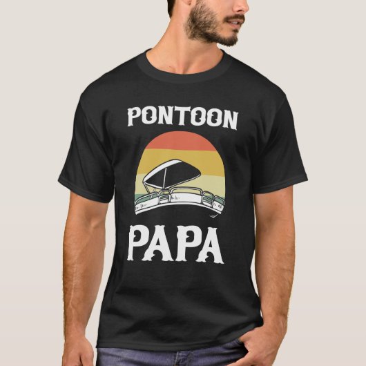 T-shirt Pontoon Papa Pontoon Boating Boat Captain (Devant)