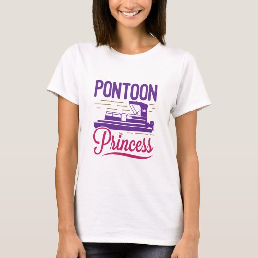 T-shirt Pontoon Princess Pontooning Moteur (Devant)