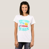 T-shirt Pontoon Queen Funny Boating Lake Cadeau d'été (Devant entier)