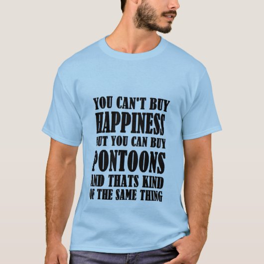 T-shirt pontoons=happiness (Devant)