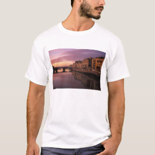 T-shirt Ponts sur l'Arno au coucher du soleil,