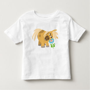 T-shirt Pony et Flower Cartoon