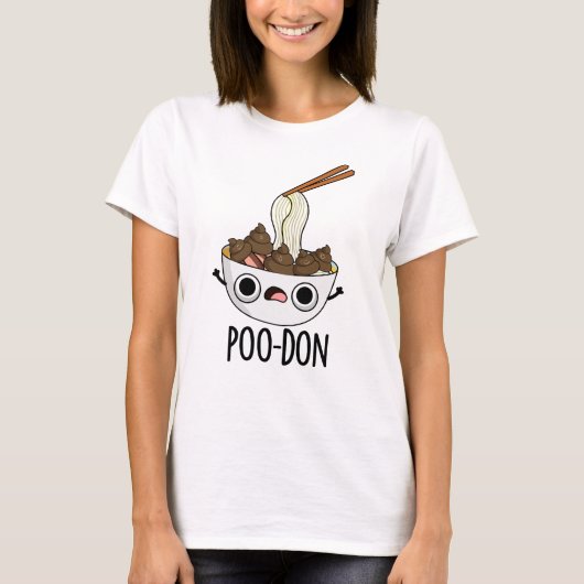 T-shirt Poo-don Funny Udon Pun (Devant)