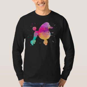 T-shirt Poodé Continental Clip Aquarelle Paint Splat
