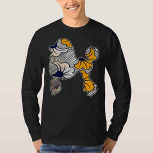 T-shirt Poodé d'impression Blu And Gold Floral African