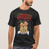 T-shirt Poodé Noël Lumières Correspondantes Famille Noël C (Devant)