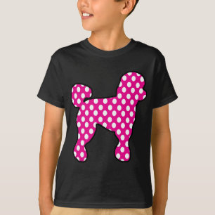 T-shirt Poodé rose Et Blanc Polka Pour les années 50 Sock