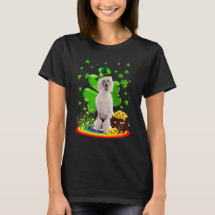 T-shirt Poodle 1 Jour de la Saint Patrick Irlandais Shamro